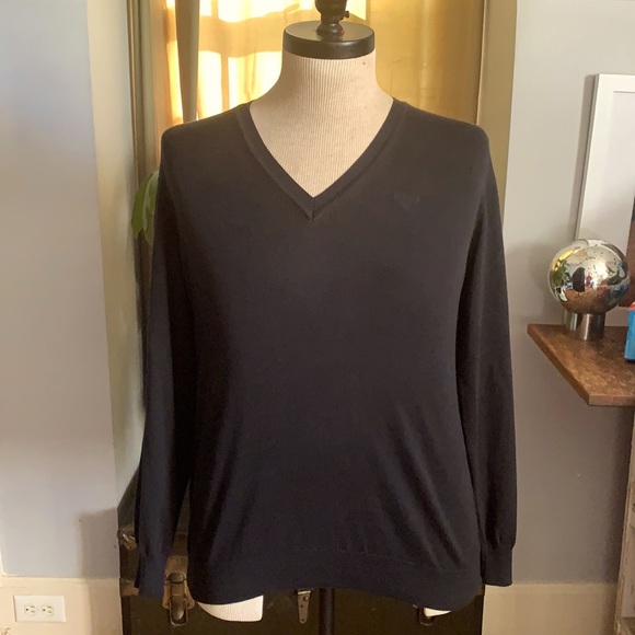 Barbour Pima Cotton Long Sleeve V neck - Picture 2 of 5